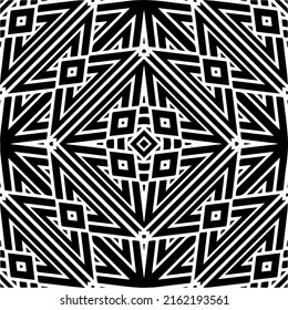 
Abstract background with black and white pattern. Unique geometric vector swatch. Perfect for site backdrop, wrapping paper, wallpaper, textile and surface design. 