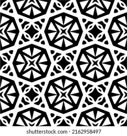 Abstract background with black and white pattern. Unique geometric vector swatch. Perfect for site backdrop, wrapping paper, wallpaper, textile and surface design. 