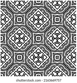 Abstract background with black and white pattern. Unique geometric vector swatch. Perfect for site backdrop, wrapping paper, wallpaper, textile and surface design. 