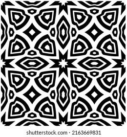 Abstract background with black and white pattern. Unique geometric vector swatch. Perfect for site backdrop, wrapping paper, wallpaper, textile and surface design. 