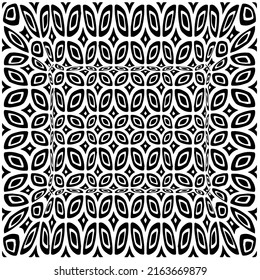 Abstract background with black and white pattern. Unique geometric vector swatch. Perfect for site backdrop, wrapping paper, wallpaper, textile and surface design. 