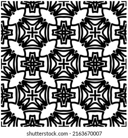 Abstract background with black and white pattern. Unique geometric vector swatch. Perfect for site backdrop, wrapping paper, wallpaper, textile and surface design. 