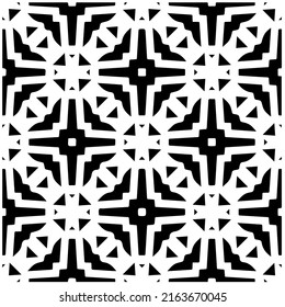 Abstract background with black and white pattern. Unique geometric vector swatch. Perfect for site backdrop, wrapping paper, wallpaper, textile and surface design. 