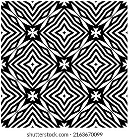 Abstract background with black and white pattern. Unique geometric vector swatch. Perfect for site backdrop, wrapping paper, wallpaper, textile and surface design. 