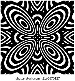 Abstract background with black and white pattern. Unique geometric vector swatch. Perfect for site backdrop, wrapping paper, wallpaper, textile and surface design. 