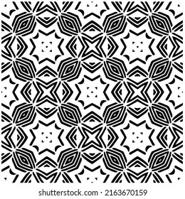 Abstract background with black and white pattern. Unique geometric vector swatch. Perfect for site backdrop, wrapping paper, wallpaper, textile and surface design. 