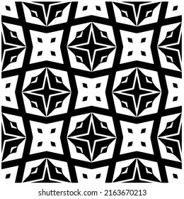 Abstract background with black and white pattern. Unique geometric vector swatch. Perfect for site backdrop, wrapping paper, wallpaper, textile and surface design. 