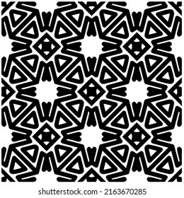 Abstract background with black and white pattern. Unique geometric vector swatch. Perfect for site backdrop, wrapping paper, wallpaper, textile and surface design. 