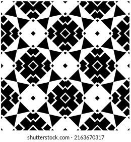 Fondo abstracto con patrón blanco y negro. Muestra de vector geométrico única. Perfecto para el fondo del sitio, papel envolvente, papel tapiz, textil y diseño de superficie. 
