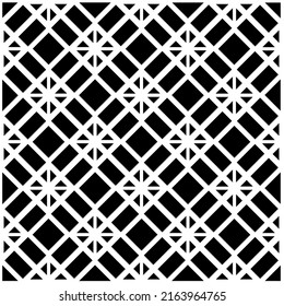 Abstract background with black and white pattern. Unique geometric vector swatch. Perfect for site backdrop, wrapping paper, wallpaper, textile and surface design. 
