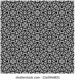 Abstract background with black and white pattern. Unique geometric vector swatch. Perfect for site backdrop, wrapping paper, wallpaper, textile and surface design. 
