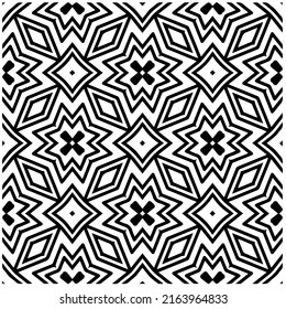Abstract background with black and white pattern. Unique geometric vector swatch. Perfect for site backdrop, wrapping paper, wallpaper, textile and surface design. 
