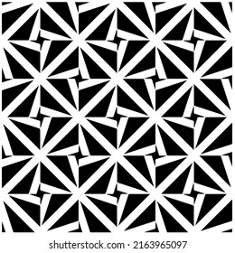 Abstract background with black and white pattern. Unique geometric vector swatch. Perfect for site backdrop, wrapping paper, wallpaper, textile and surface design. 
