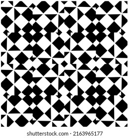 Abstract background with black and white pattern. Unique geometric vector swatch. Perfect for site backdrop, wrapping paper, wallpaper, textile and surface design. 