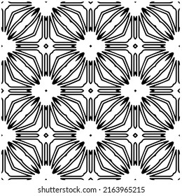 Abstract background with black and white pattern. Unique geometric vector swatch. Perfect for site backdrop, wrapping paper, wallpaper, textile and surface design. 
