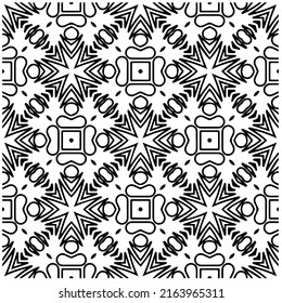 Abstract background with black and white pattern. Unique geometric vector swatch. Perfect for site backdrop, wrapping paper, wallpaper, textile and surface design. 
