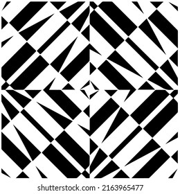 Abstract background with black and white pattern. Unique geometric vector swatch. Perfect for site backdrop, wrapping paper, wallpaper, textile and surface design. 