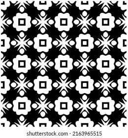 Abstract background with black and white pattern. Unique geometric vector swatch. Perfect for site backdrop, wrapping paper, wallpaper, textile and surface design. 
