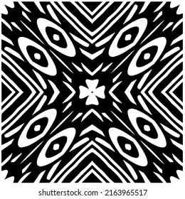 Abstract background with black and white pattern. Unique geometric vector swatch. Perfect for site backdrop, wrapping paper, wallpaper, textile and surface design. 
