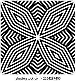 Abstract background with black and white pattern. Unique geometric vector swatch. Perfect for site backdrop, wrapping paper, wallpaper, textile and surface design. 