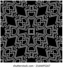 Abstract background with black and white pattern. Unique geometric vector swatch. Perfect for site backdrop, wrapping paper, wallpaper, textile and surface design. 