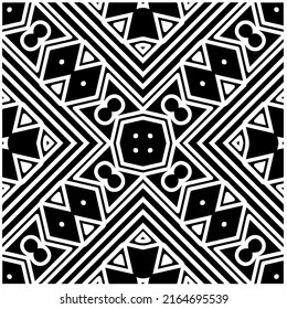 Abstract background with black and white pattern. Unique geometric vector swatch. Perfect for site backdrop, wrapping paper, wallpaper, textile and surface design. 