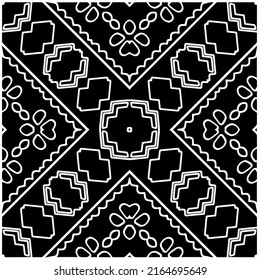 Abstract background with black and white pattern. Unique geometric vector swatch. Perfect for site backdrop, wrapping paper, wallpaper, textile and surface design. 