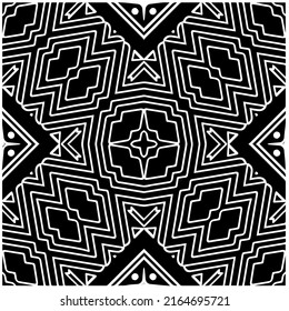 Abstract background with black and white pattern. Unique geometric vector swatch. Perfect for site backdrop, wrapping paper, wallpaper, textile and surface design. 
