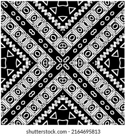 Abstract background with black and white pattern. Unique geometric vector swatch. Perfect for site backdrop, wrapping paper, wallpaper, textile and surface design. 