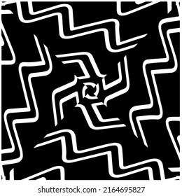 Abstract background with black and white pattern. Unique geometric vector swatch. Perfect for site backdrop, wrapping paper, wallpaper, textile and surface design. 