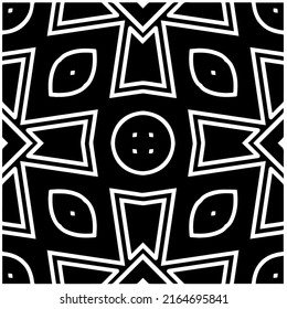 Abstract background with black and white pattern. Unique geometric vector swatch. Perfect for site backdrop, wrapping paper, wallpaper, textile and surface design. 