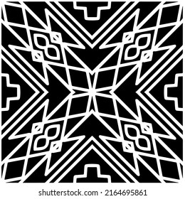 Abstract background with black and white pattern. Unique geometric vector swatch. Perfect for site backdrop, wrapping paper, wallpaper, textile and surface design. 