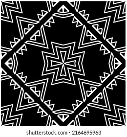 Abstract background with black and white pattern. Unique geometric vector swatch. Perfect for site backdrop, wrapping paper, wallpaper, textile and surface design. 