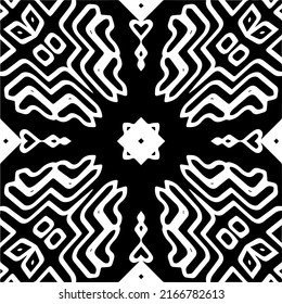 Abstract background with black and white pattern. Unique geometric vector swatch. Perfect for site backdrop, wrapping paper, wallpaper, textile and surface design. 