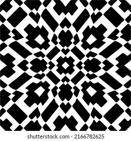 Abstract background with black and white pattern. Unique geometric vector swatch. Perfect for site backdrop, wrapping paper, wallpaper, textile and surface design. 