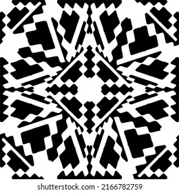 Abstract background with black and white pattern. Unique geometric vector swatch. Perfect for site backdrop, wrapping paper, wallpaper, textile and surface design. 