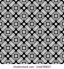 Abstract background with black and white pattern. Unique geometric vector swatch. Perfect for site backdrop, wrapping paper, wallpaper, textile and surface design. 