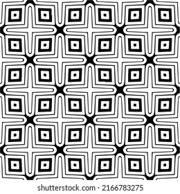 Abstract background with black and white pattern. Unique geometric vector swatch. Perfect for site backdrop, wrapping paper, wallpaper, textile and surface design. 