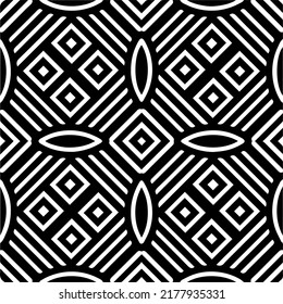 Abstract background with black and white pattern. Unique geometric vector swatch. Perfect for site backdrop, wrapping paper, wallpaper, textile and surface design. 