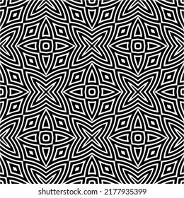 Abstract background with black and white pattern. Unique geometric vector swatch. Perfect for site backdrop, wrapping paper, wallpaper, textile and surface design. 

