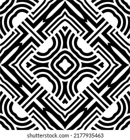 Abstract background with black and white pattern. Unique geometric vector swatch. Perfect for site backdrop, wrapping paper, wallpaper, textile and surface design. 