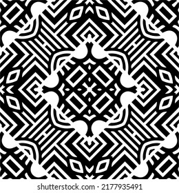 Abstract background with black and white pattern. Unique geometric vector swatch. Perfect for site backdrop, wrapping paper, wallpaper, textile and surface design. 