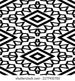 Abstract background with black and white pattern. Unique geometric vector swatch. Perfect for site backdrop, wrapping paper, wallpaper, textile and surface design. 
