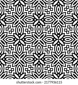 Abstract background with black and white pattern. Unique geometric vector swatch. Perfect for site backdrop, wrapping paper, wallpaper, textile and surface design. 