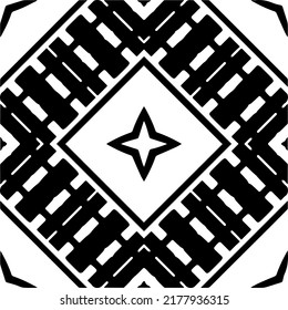 Abstract background with black and white pattern. Unique geometric vector swatch. Perfect for site backdrop, wrapping paper, wallpaper, textile and surface design. 
