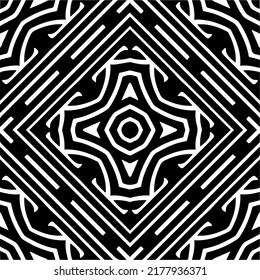 Abstract background with black and white pattern. Unique geometric vector swatch. Perfect for site backdrop, wrapping paper, wallpaper, textile and surface design. 
