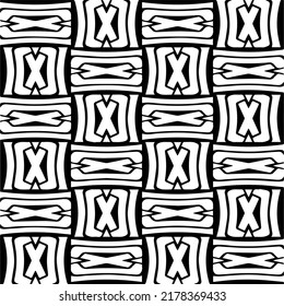 Abstract background with black and white pattern. Unique geometric vector swatch. Perfect for site backdrop, wrapping paper, wallpaper, textile and surface design. 