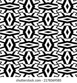 Abstract background with black and white pattern. Unique geometric vector swatch. Perfect for site backdrop, wrapping paper, wallpaper, textile and surface design. 