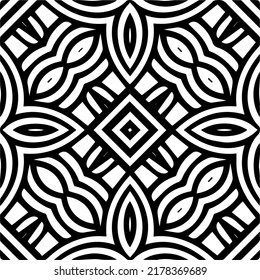 Abstract background with black and white pattern. Unique geometric vector swatch. Perfect for site backdrop, wrapping paper, wallpaper, textile and surface design. 