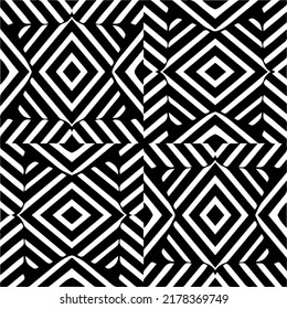 Abstract background with black and white pattern. Unique geometric vector swatch. Perfect for site backdrop, wrapping paper, wallpaper, textile and surface design. 